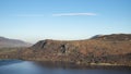 Beautiful late afternoon Autumn Fall landscape image of the view from Catbells near Derwent Water in the Lake District towards Royalty Free Stock Photo