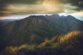 End of afternoon in mountain mantiqueira brazil