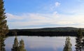 Beautiful late summer day in Norrbotten Royalty Free Stock Photo