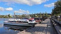 Tour boat in Norra hamn in LuleÃÂ¥ Royalty Free Stock Photo