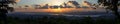 Beautiful late sunset panorama over the European part of Istanbul Royalty Free Stock Photo