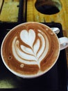 A beautiful latte art, Cappucino