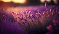 Beautiful lavender flowers blooming sunset Concept beauty aroma aromatherapy lavandula flower moisturiser banner bloom blossom