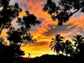 Beautiful layers of cloud and glowing sky Royalty Free Stock Photo