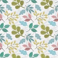 Beautiful leaf seamless pattern for fabric textile. Royalty Free Stock Photo