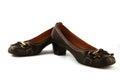 Beautiful leather shoes in brown