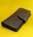 Beautiful leather wallet to store money and cards Royalty Free Stock Photo