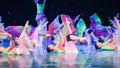 Beautiful leg-Silk fan-China ethnic dance