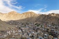 Beautiful Leh city in the Himalayan valley, HDR Royalty Free Stock Photo