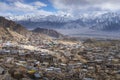 Beautiful Leh city on surround mountains background, Ladakh India Tibet Royalty Free Stock Photo