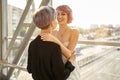 Beautiful lesbian couple hugging. Love and passion between the two girls. Royalty Free Stock Photo