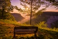 Beautiful Letchworth State Park in the early morning Royalty Free Stock Photo