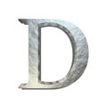 Beautiful Letter D with isolated White Background