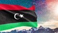 Libya Flag Waving on the wind