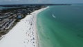 Lido Key, Sarasota - Busy Beach Aerial Photography III Royalty Free Stock Photo