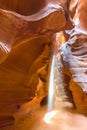 Beautiful light beams in Antelope Canyon in Page, Arizona, USA Royalty Free Stock Photo