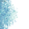 beautiful light blue color hexogonal background. vector illustration. polygonal pattern. design for banner, presentation, Royalty Free Stock Photo