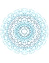 Beautiful light blue mandala design - digital work of art, many ornaments. Artist, creative, symbol