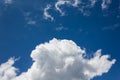 Beautiful light blue sky with puffy white clouds Royalty Free Stock Photo