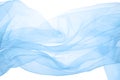 Beautiful light blue tulle fabric on white background Royalty Free Stock Photo