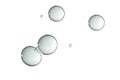 Shiny gray bubbles over a white background. Royalty Free Stock Photo