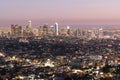 Beautiful Light Los Angeles California Downtown City Skyline Urban Metropolis Royalty Free Stock Photo