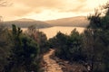 Beautiful light over Fortescue Bay, Tasmania Royalty Free Stock Photo