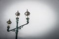 Beautiful light pole with cloudy sky