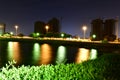 Night Photo at the beach in Eastern Province of Saudi Arabia Royalty Free Stock Photo