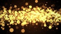 Beautiful light Shining golden particles abstract loop Background with shiny red Golden particles.