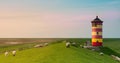 Beautiful lighthouse on the East Frisian coast