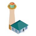 Beautiful lighthouse icon, isometric style