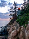 Bass Harbor Lighthouse at Acadia National Park in Maine Royalty Free Stock Photo