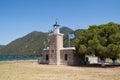 The beautiful lighthouse in Vasilina, North Evia, Greece Royalty Free Stock Photo