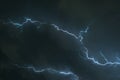 Branched lightning in the sky over the Great Plains, USA. Royalty Free Stock Photo