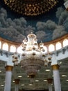 The beautiful lights in the mosque give the impression of aesthetic art