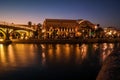 Beautiful lights at sunset - Dubai parks riverland