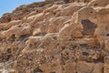 Beautiful limestone rock with shapes and holes in Ajuy, Fuerteventura