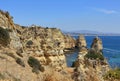 The beautiful Limestone rocky cliffs at Ponta Da Piedade