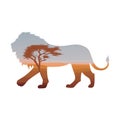 Beautiful Lion Silhouette Concept