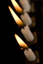 Beautiful lit hanukkah menorah on black. Royalty Free Stock Photo