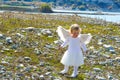 Beautiful little angel girl came from heaven Royalty Free Stock Photo