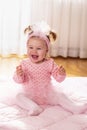 Baby girl clapping hands Royalty Free Stock Photo