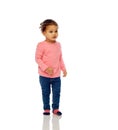 Beautiful little baby girl walking Royalty Free Stock Photo