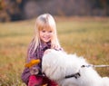 Girl, dog, kiss, fun, close up Royalty Free Stock Photo