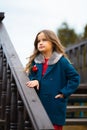 A beautiful little girl with blue eyes Royalty Free Stock Photo