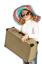 Beautiful little girl going on vacation Royalty Free Stock Photo