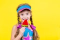 Beautiful little girl with large Lollipop