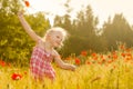 Beautiful little girl on a meadow