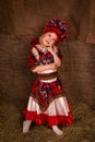 Beautiful little girl in national costume Royalty Free Stock Photo